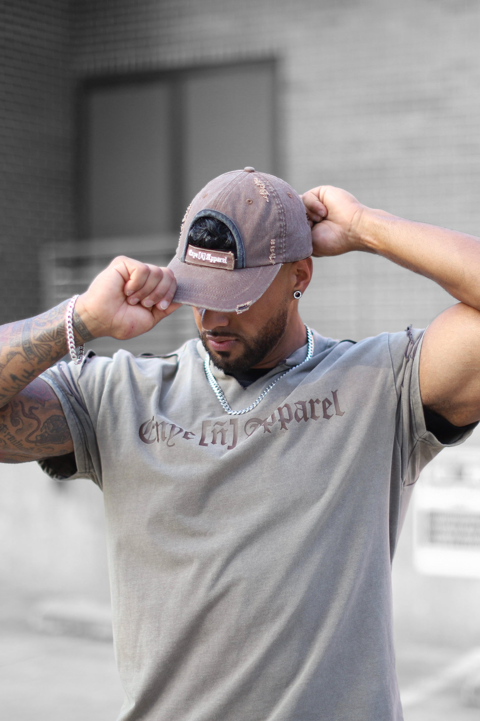 Reverse Distressed Hat